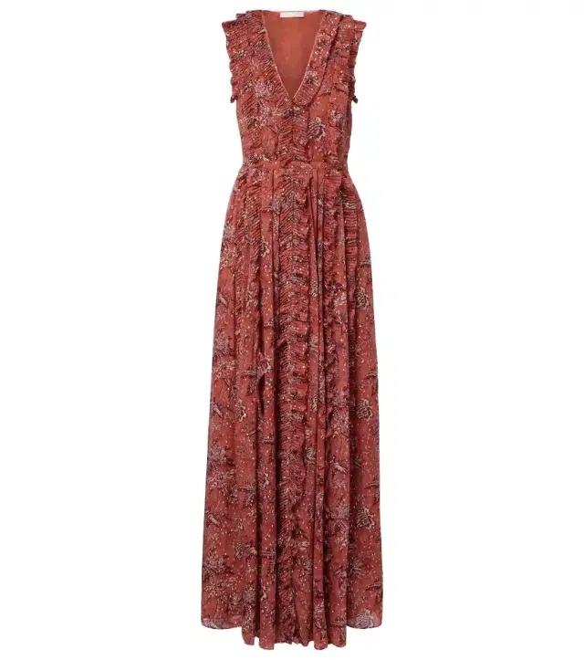 Ulla Johnson Aida ruffled silk-blend chiffon maxi dress