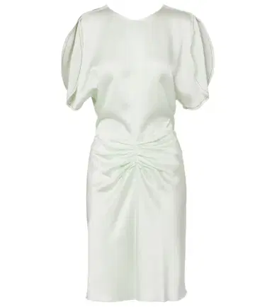 Victoria Beckham Gathered satin minidress | Thumbnail 1 Victoria Beckham Gathered satin minidress | Thumbnail 1