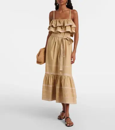 Ulla Johnson Lucian ruffled cotton midi dress | Thumbnail 2