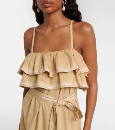 Ulla Johnson Lucian ruffled cotton midi dress | Thumbnail 3