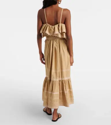 Ulla Johnson Lucian ruffled cotton midi dress | Thumbnail 4