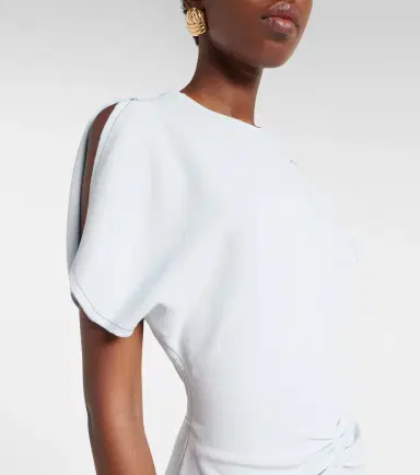 Victoria Beckham Gathered midi dress | Thumbnail 5 Victoria Beckham Gathered midi dress | Thumbnail 5