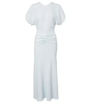 Victoria Beckham Gathered midi dress | Thumbnail 1 Victoria Beckham Gathered midi dress | Thumbnail 1