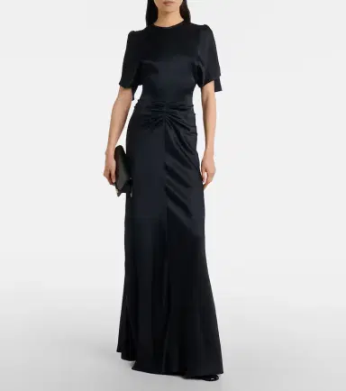 Victoria Beckham Gathered satin gown | Thumbnail 2