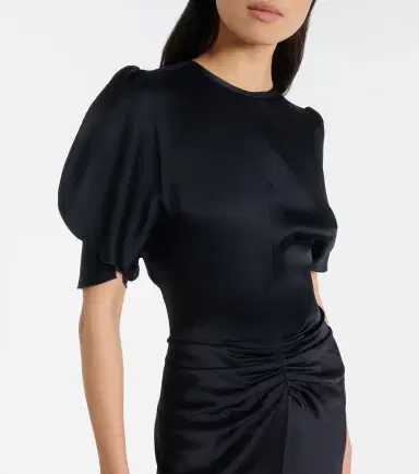 Victoria Beckham Gathered satin gown | Thumbnail 3