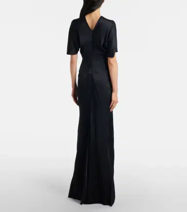 Victoria Beckham Gathered satin gown | Thumbnail 4