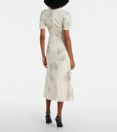 Victoria Beckham Floral midi dress | Thumbnail 3 Victoria Beckham Floral midi dress | Thumbnail 3