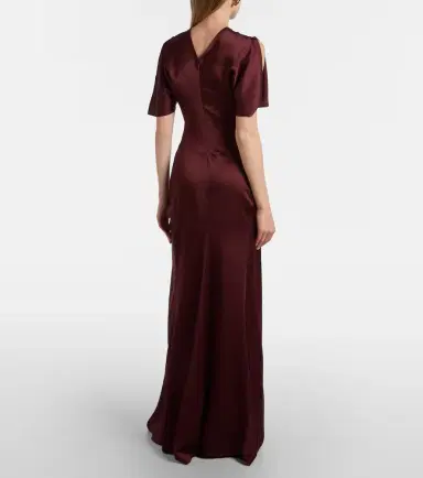 Victoria Beckham Gathered jersey maxi dress | Thumbnail 4
