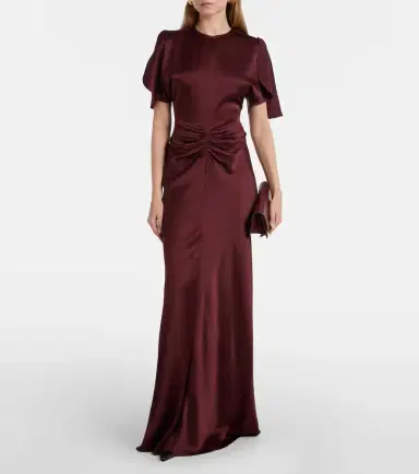 Victoria Beckham Gathered jersey maxi dress | Thumbnail 6
