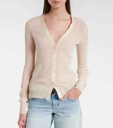 Victoria Beckham Cotton-blend cardigan | Thumbnail 4
