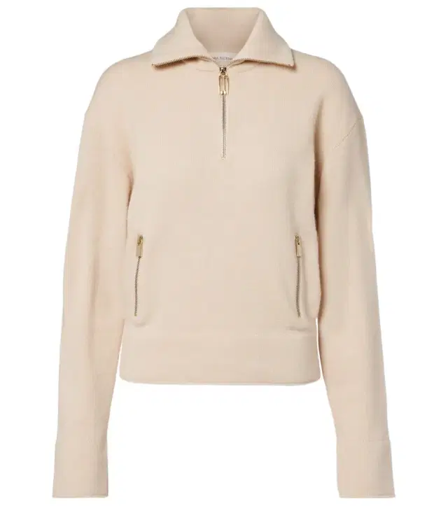 Victoria Beckham Wool and cashmere half-zip sweater