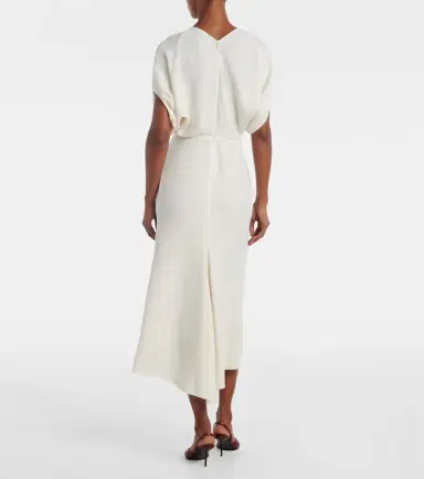 Victoria Beckham Edith crêpe satin midi dress | Thumbnail 5 Victoria Beckham Edith crêpe satin midi dress | Thumbnail 5