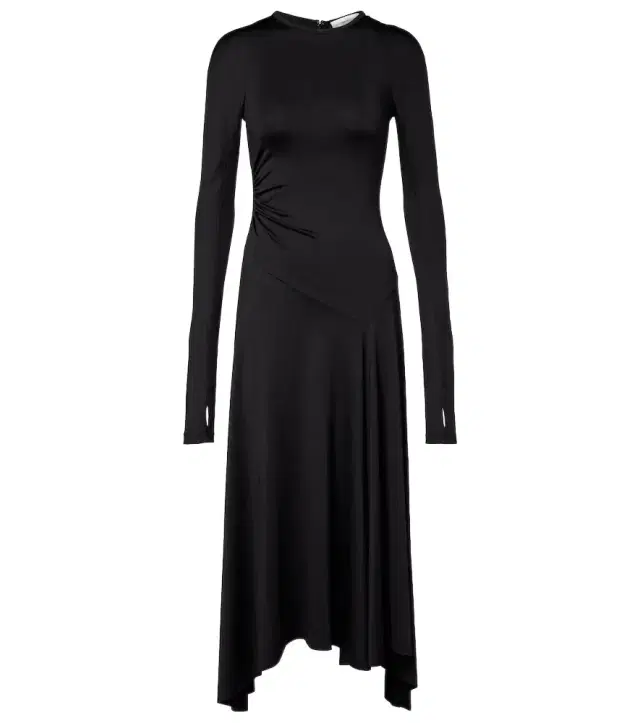 Victoria Beckham Gathered asymmetric midi dress