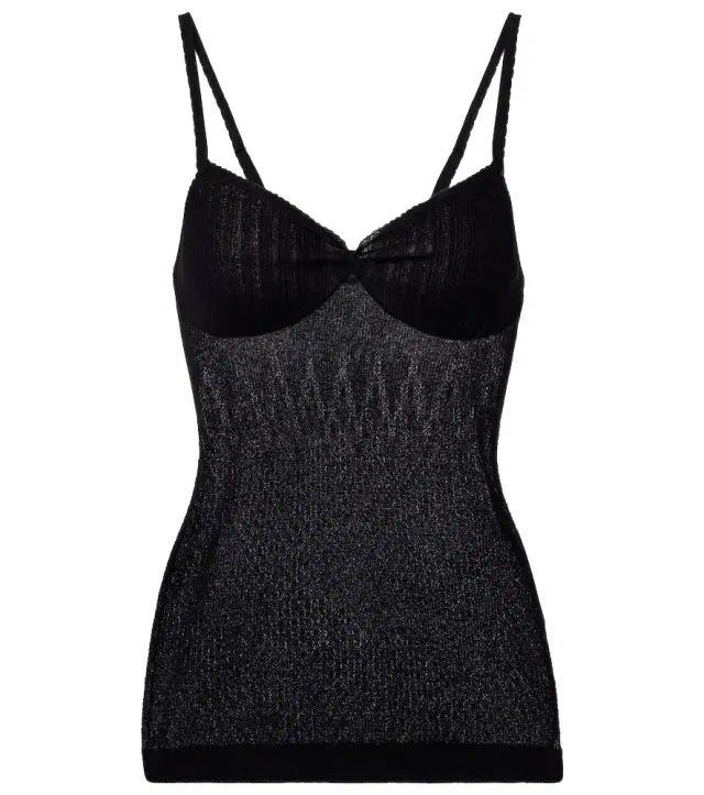 Victoria Beckham Knitted cotton-blend camisole