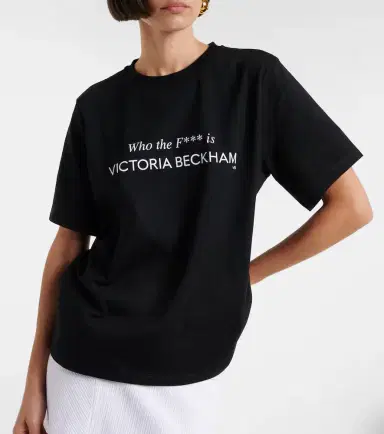 Victoria Beckham Printed cotton jersey T-shirt | Thumbnail 5