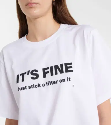 Victoria Beckham Printed cotton jersey T-shirt | Thumbnail 3