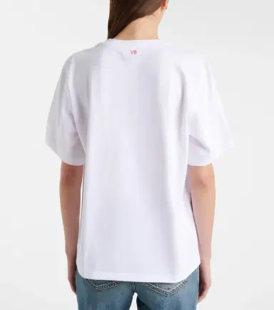 Victoria Beckham Printed cotton jersey T-shirt | Thumbnail 4