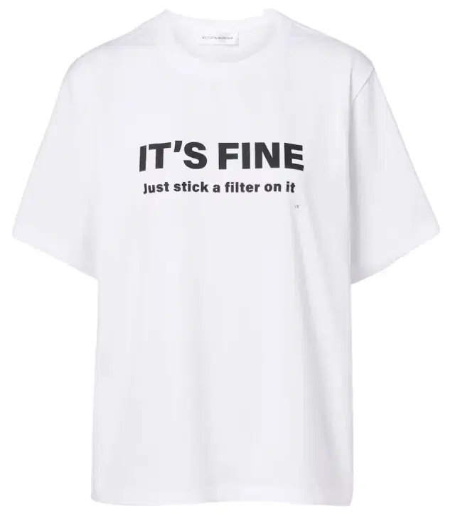 Victoria Beckham Printed cotton jersey T-shirt