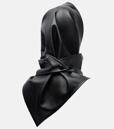 Nour Hammour Leather hood | Thumbnail 3 Nour Hammour Leather hood | Thumbnail 3