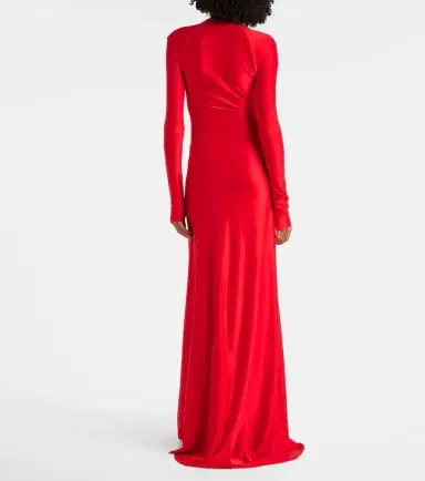 Victoria Beckham Gathered jersey maxi dress | Thumbnail 2