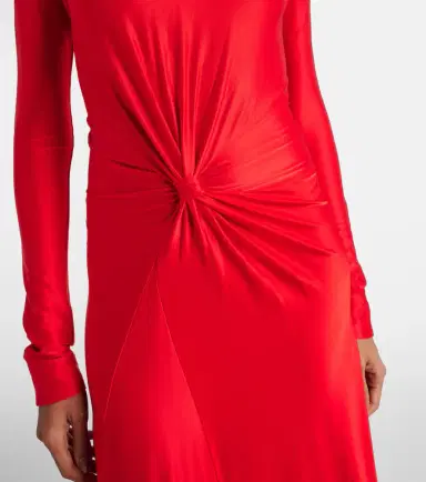 Victoria Beckham Gathered jersey maxi dress | Thumbnail 4