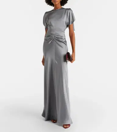 Victoria Beckham Isabella gathered satin gown | Thumbnail 2