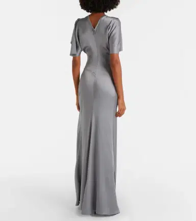 Victoria Beckham Isabella gathered satin gown | Thumbnail 4