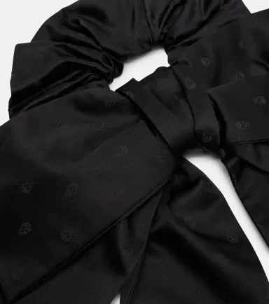 Alexander McQueen Skull silk jacquard scrunchie | Thumbnail 3