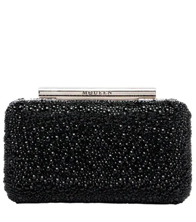 T-Bar crystal-embellished clutch
