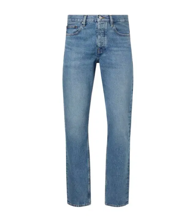 Mid-rise straight jeans