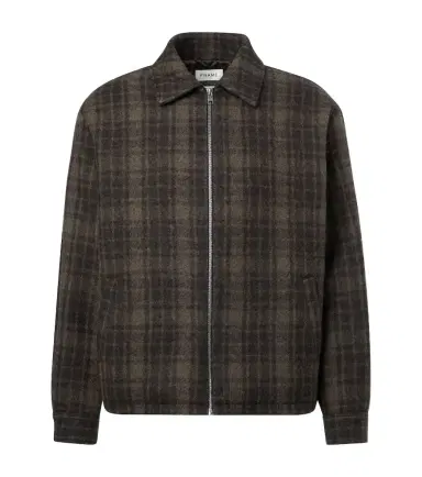 Frame Checked virgin wool blouson jacket | Thumbnail 1 Frame Checked virgin wool blouson jacket | Thumbnail 1