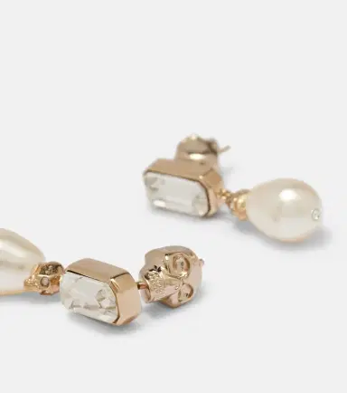 Alexander McQueen Skull embellished drop earrings | Thumbnail 4