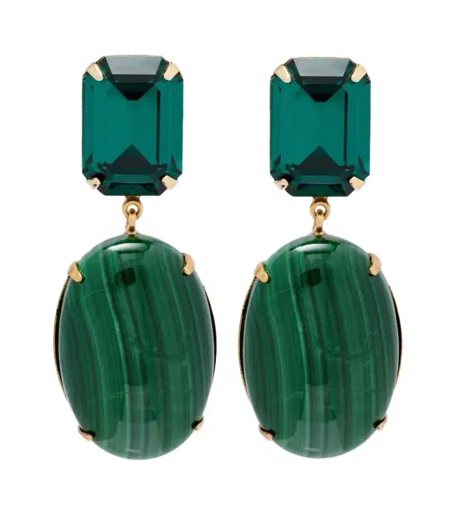 Jennifer Behr Xiomara 18kt gold-plated drop earrings