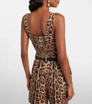 Dolce & Gabbana Leopard-print cotton crop top | Thumbnail 4