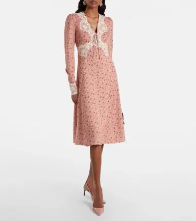 Dolce & Gabbana Floral silk-blend midi dress | Thumbnail 2