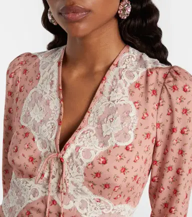 Dolce & Gabbana Floral silk-blend midi dress | Thumbnail 5