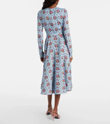 Dolce & Gabbana Floral silk-blend midi dress | Thumbnail 2