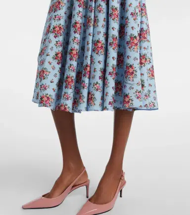 Dolce & Gabbana Floral silk-blend midi dress | Thumbnail 4
