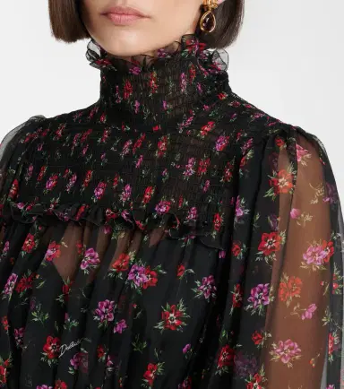 Dolce & Gabbana Floral silk chiffon maxi dress | Thumbnail 4 Dolce & Gabbana Floral silk chiffon maxi dress | Thumbnail 4