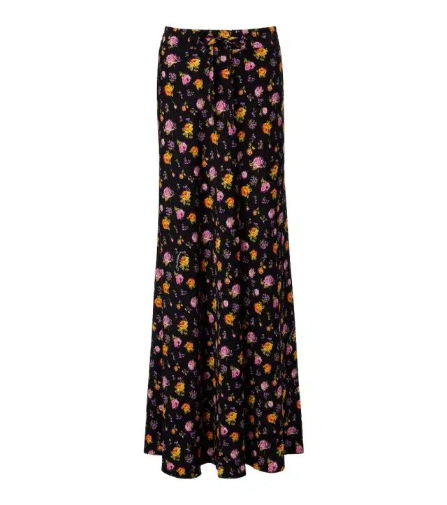 Dolce & Gabbana Floral silk-blend charmeuse maxi skirt