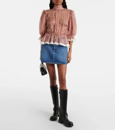 Dolce & Gabbana Floral silk and cotton chiffon blouse | Thumbnail 2 Dolce & Gabbana Floral silk and cotton chiffon blouse | Thumbnail 2