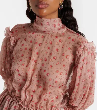 Dolce & Gabbana Floral silk and cotton chiffon blouse | Thumbnail 5 Dolce & Gabbana Floral silk and cotton chiffon blouse | Thumbnail 5