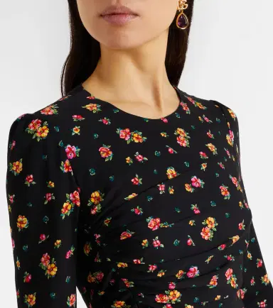 Dolce & Gabbana Floral silk-blend midi dress | Thumbnail 2