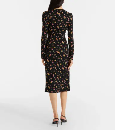 Dolce & Gabbana Floral silk-blend midi dress | Thumbnail 5