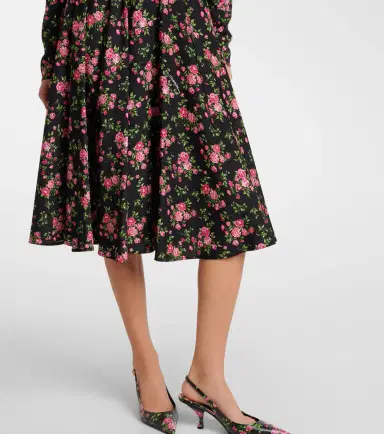 Dolce & Gabbana Floral silk-blend midi dress | Thumbnail 2