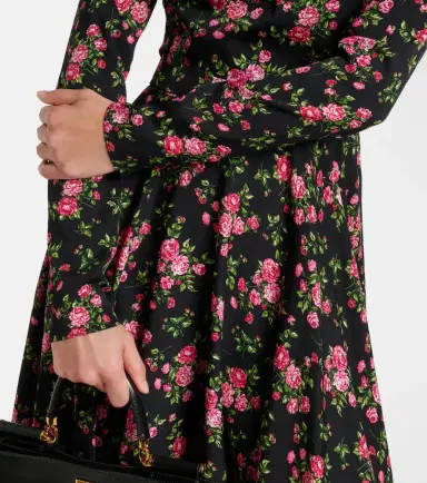 Dolce & Gabbana Floral silk-blend midi dress | Thumbnail 4