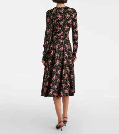 Dolce & Gabbana Floral silk-blend midi dress | Thumbnail 5