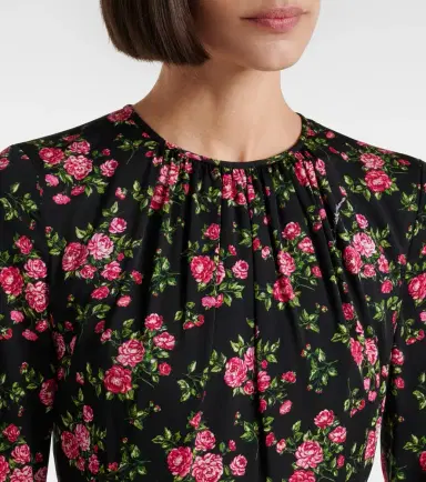 Dolce & Gabbana Floral silk-blend midi dress | Thumbnail 6