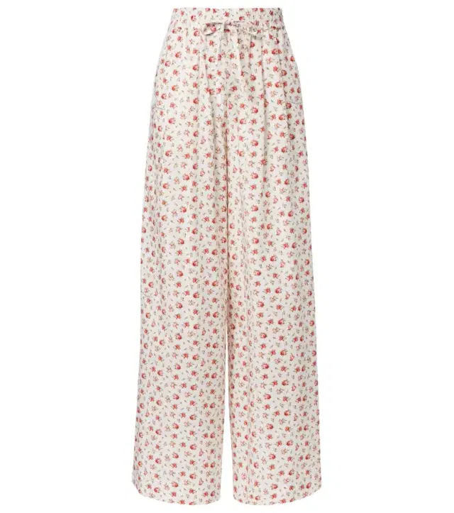 Dolce & Gabbana Floral cotton-blend poplin wide-leg pants