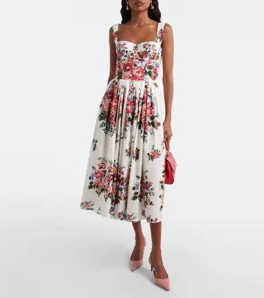 Dolce & Gabbana Floral cotton bustier dress | Thumbnail 6 Dolce & Gabbana Floral cotton bustier dress | Thumbnail 6